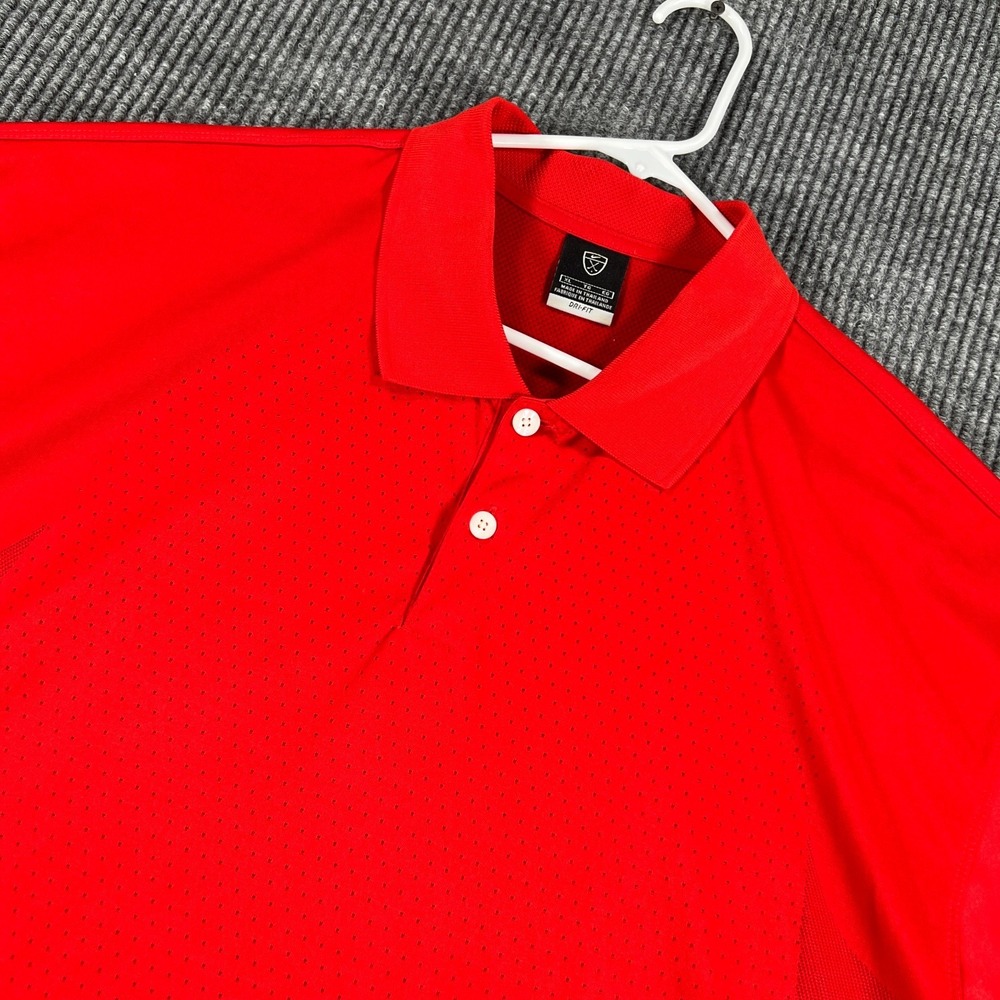 Nike Polo Shirt Mens XL Extra Large Red Short Sleeve Golf Outdoor Casual